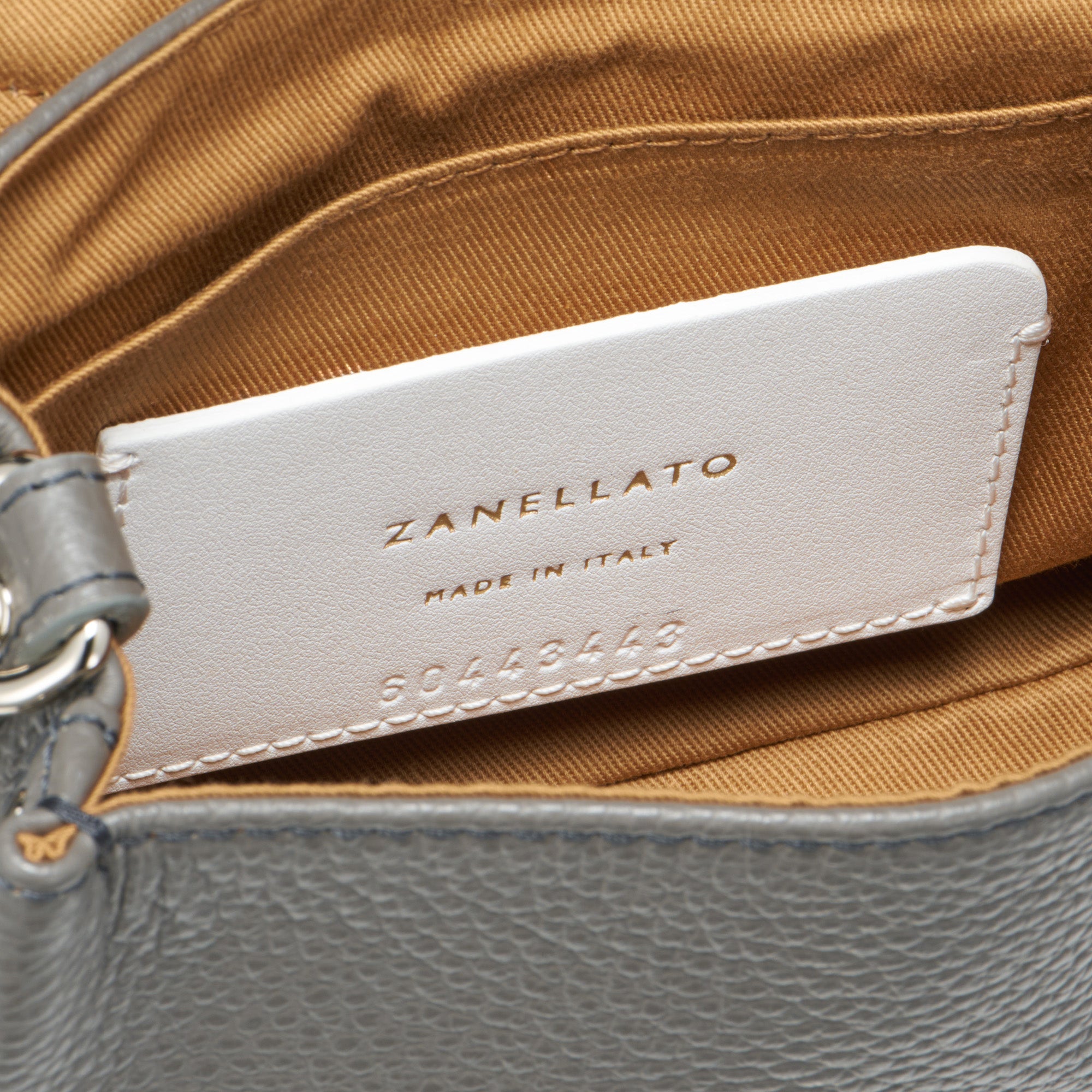 Zanellato Postina® Baby borsa grigia Montebianco in pelle martellata
