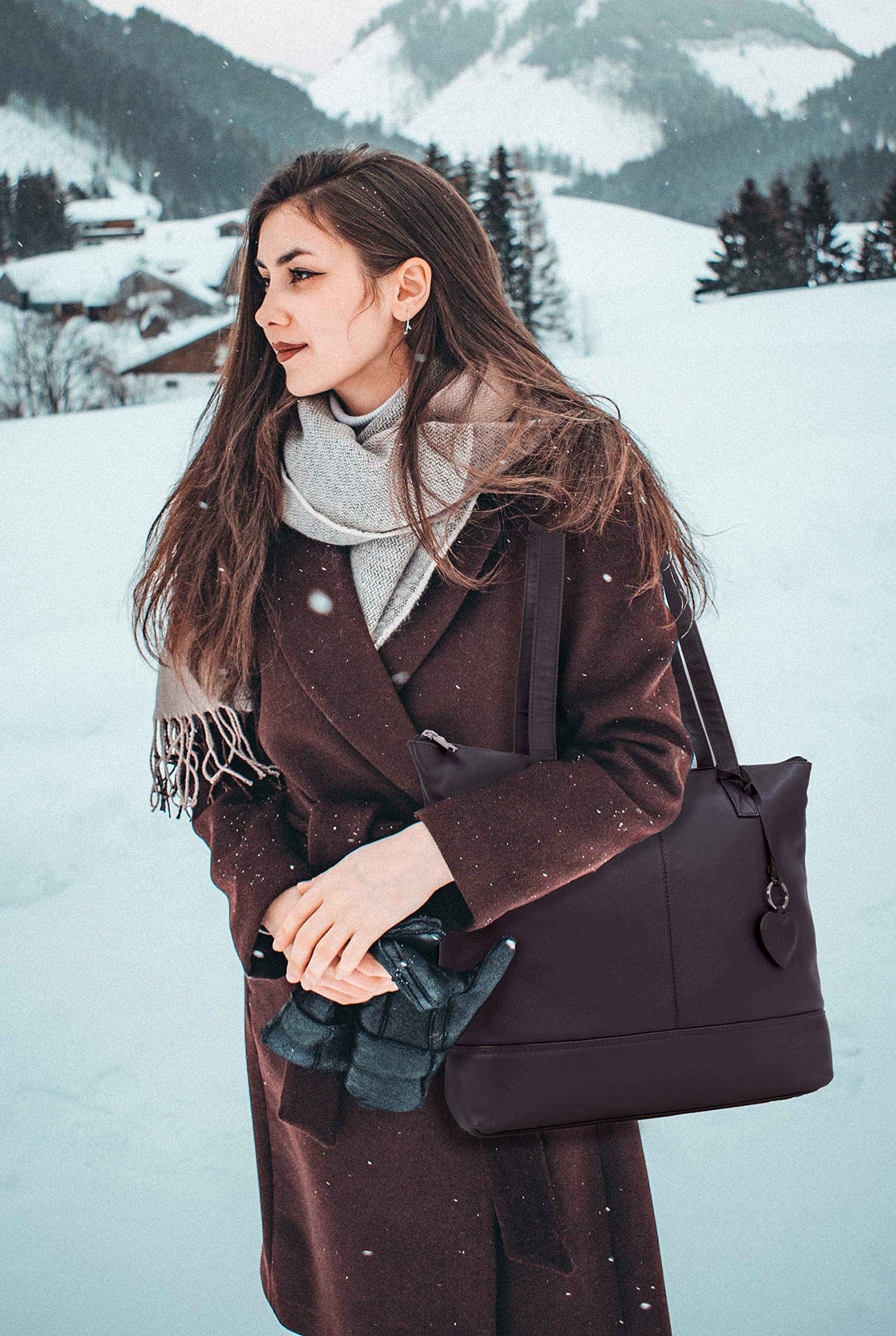 Gigi Othello Collection 9101A tote grande bordeaux in vera pelle