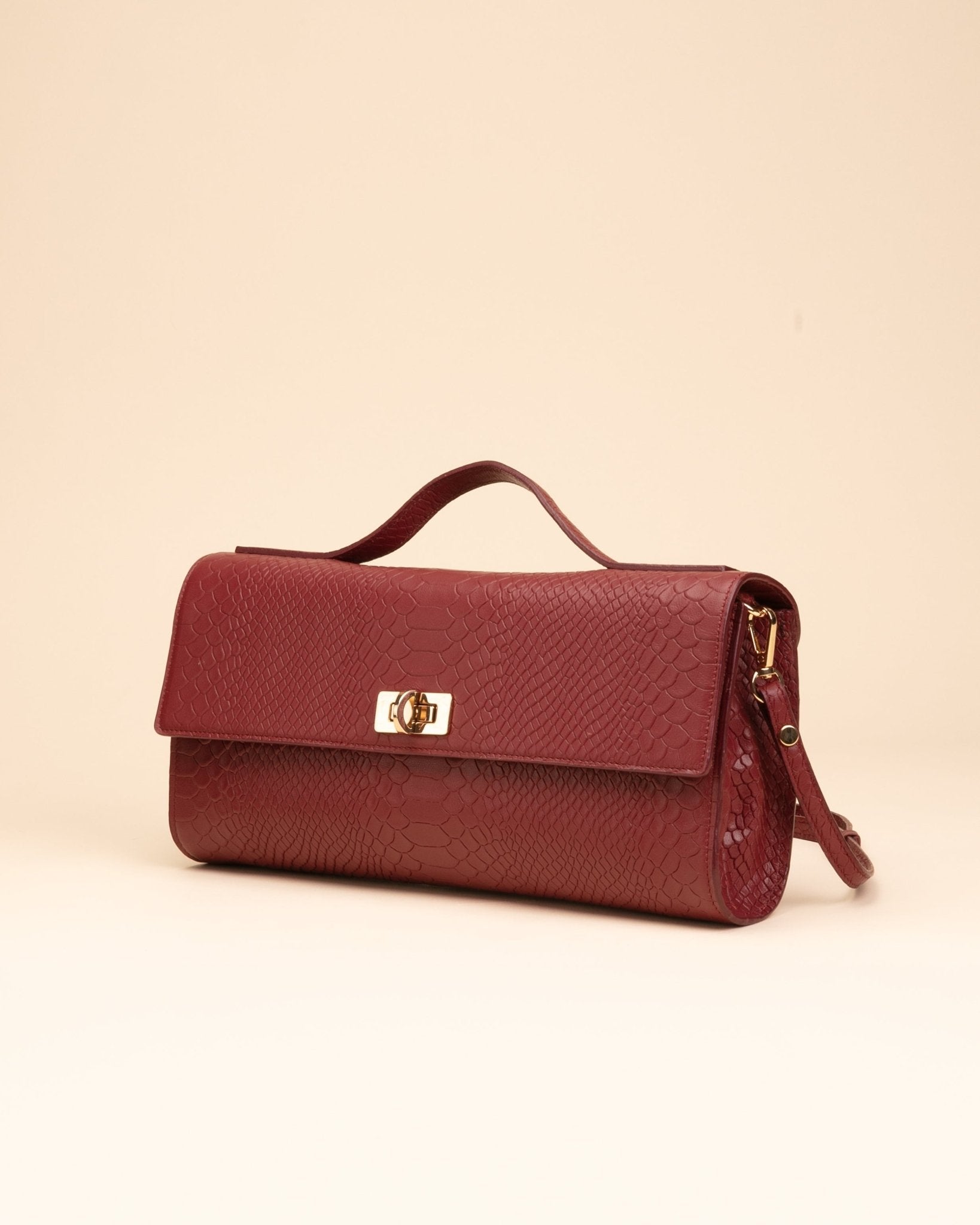 Marks&Angels Borse a Mano Monni Cremisi borsa a mano in pelle anaconda