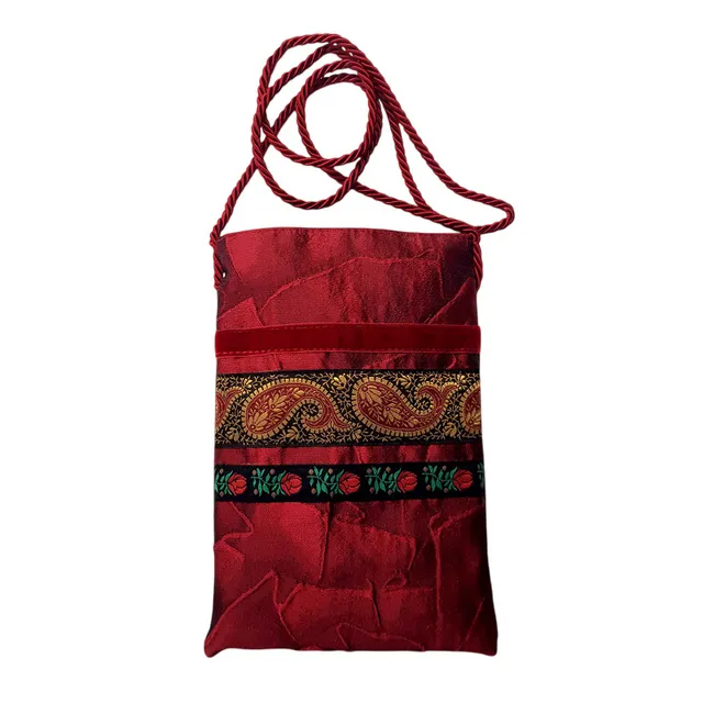 Borseggi Tibetane Tibetana Preziosa Fire borsa a tracolla in seta