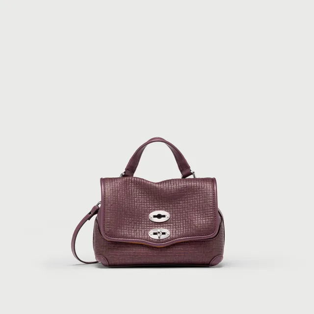 Zanellato Postina® Baby in Red Chianti borsa in pelle stampata