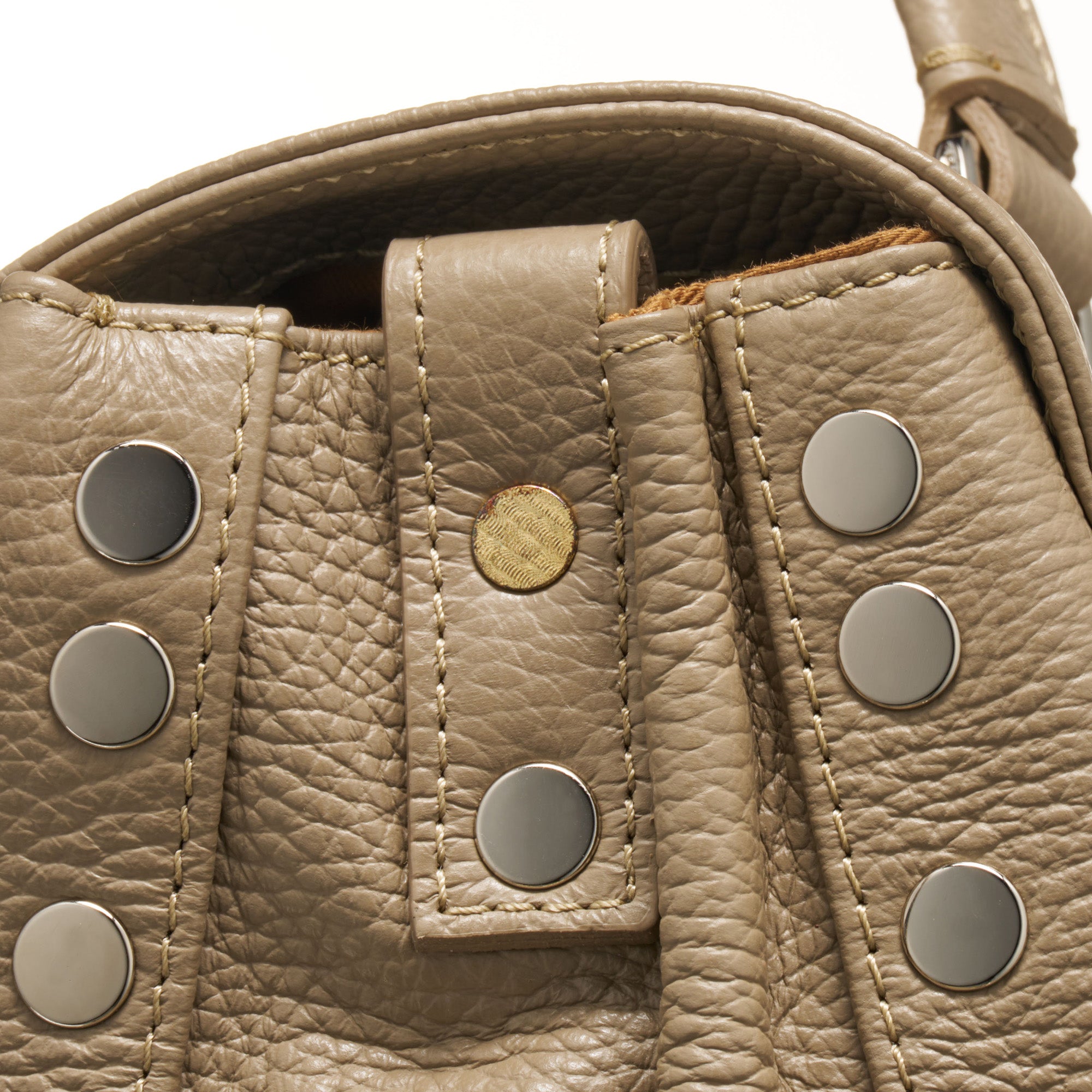 Zanellato Postina® M borsa grigia in pelle martellata idrorepellente