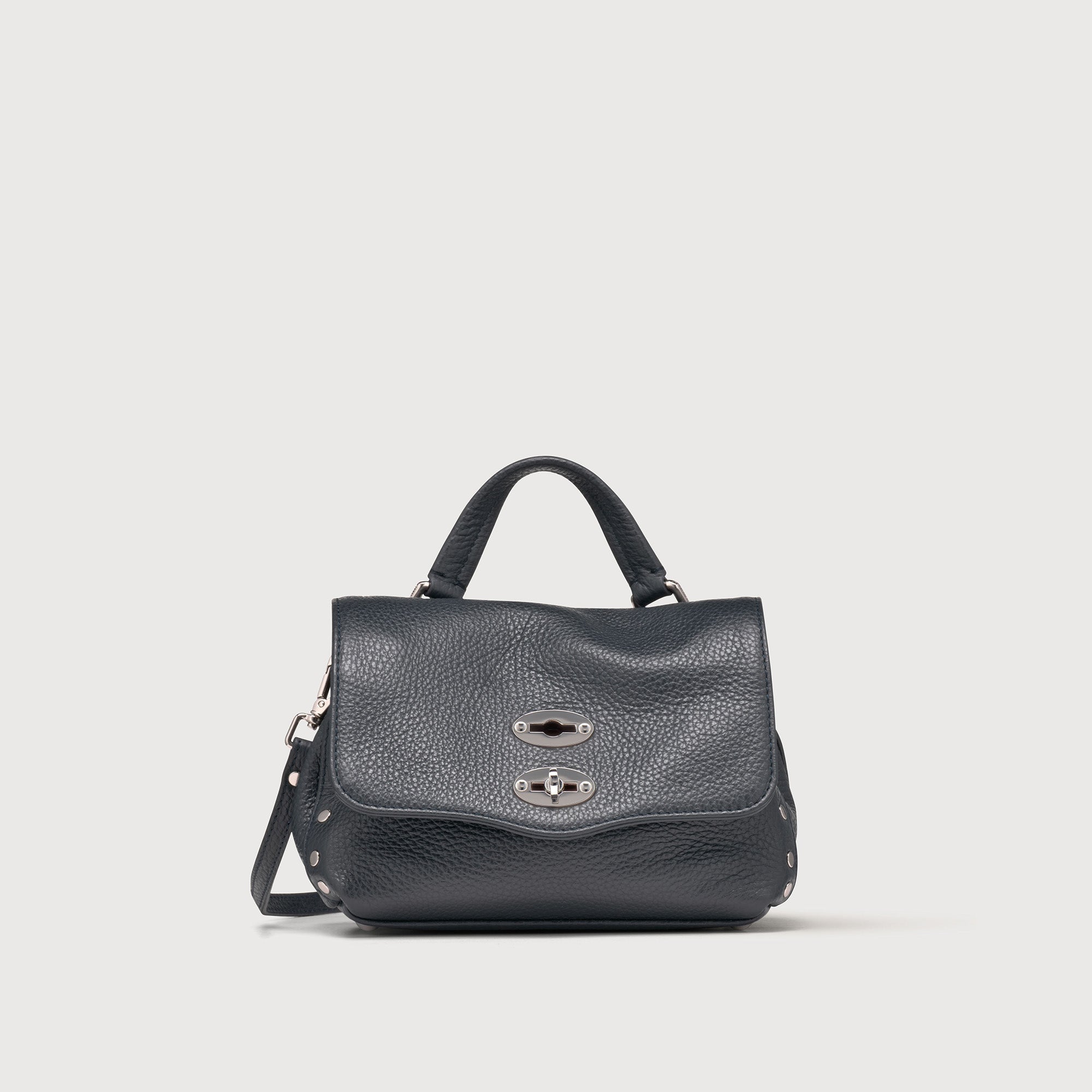 Zanellato Postina® BABY borsa Dark Navy in pelle martellata