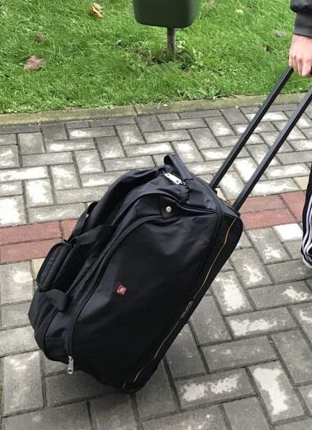 OIWAS Duffel Bags Borsone da viaggio con ruote nero 45-55 L espandibile