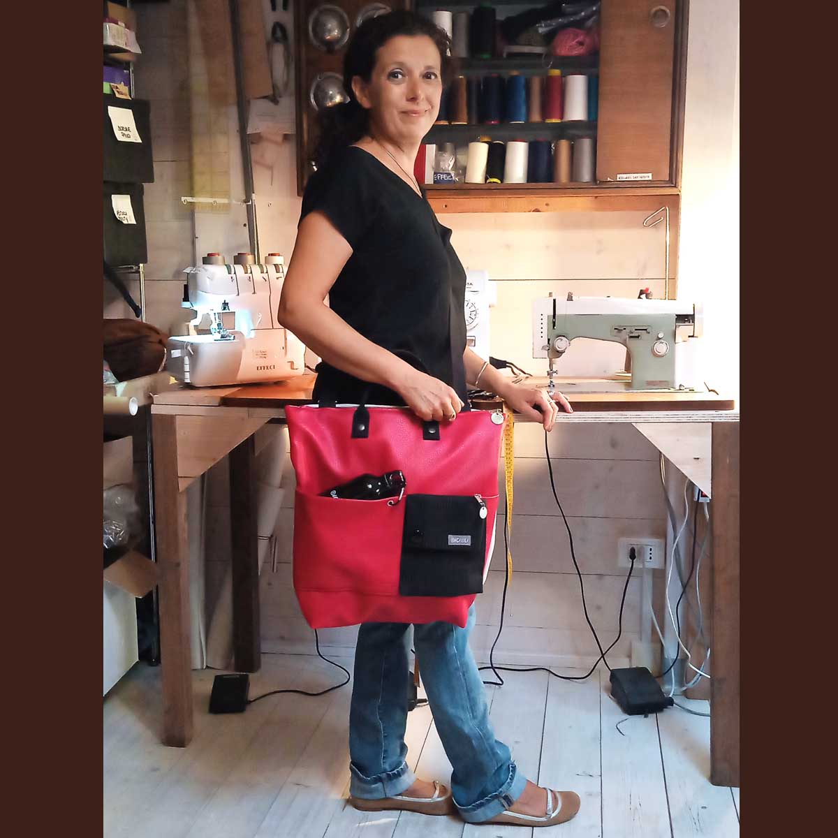 Ricicli Design Borse Borsa zaino Greta n°24 gialla convertibile