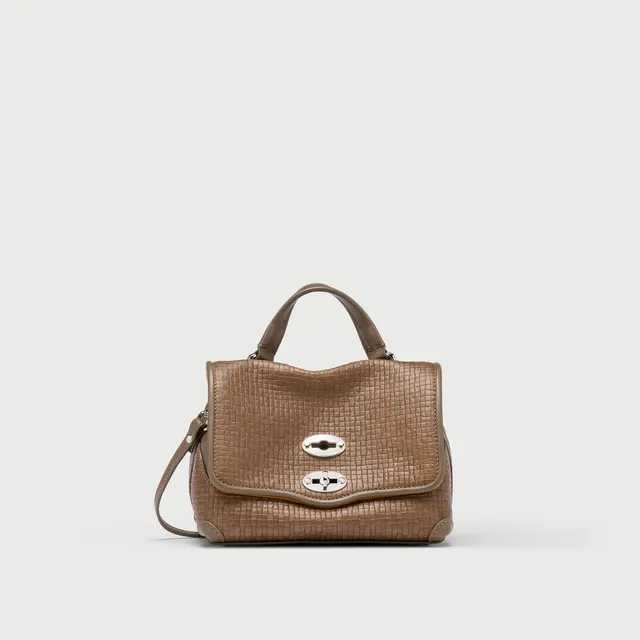 Zanellato Postina® Baby borsa grigia in pelle stampata
