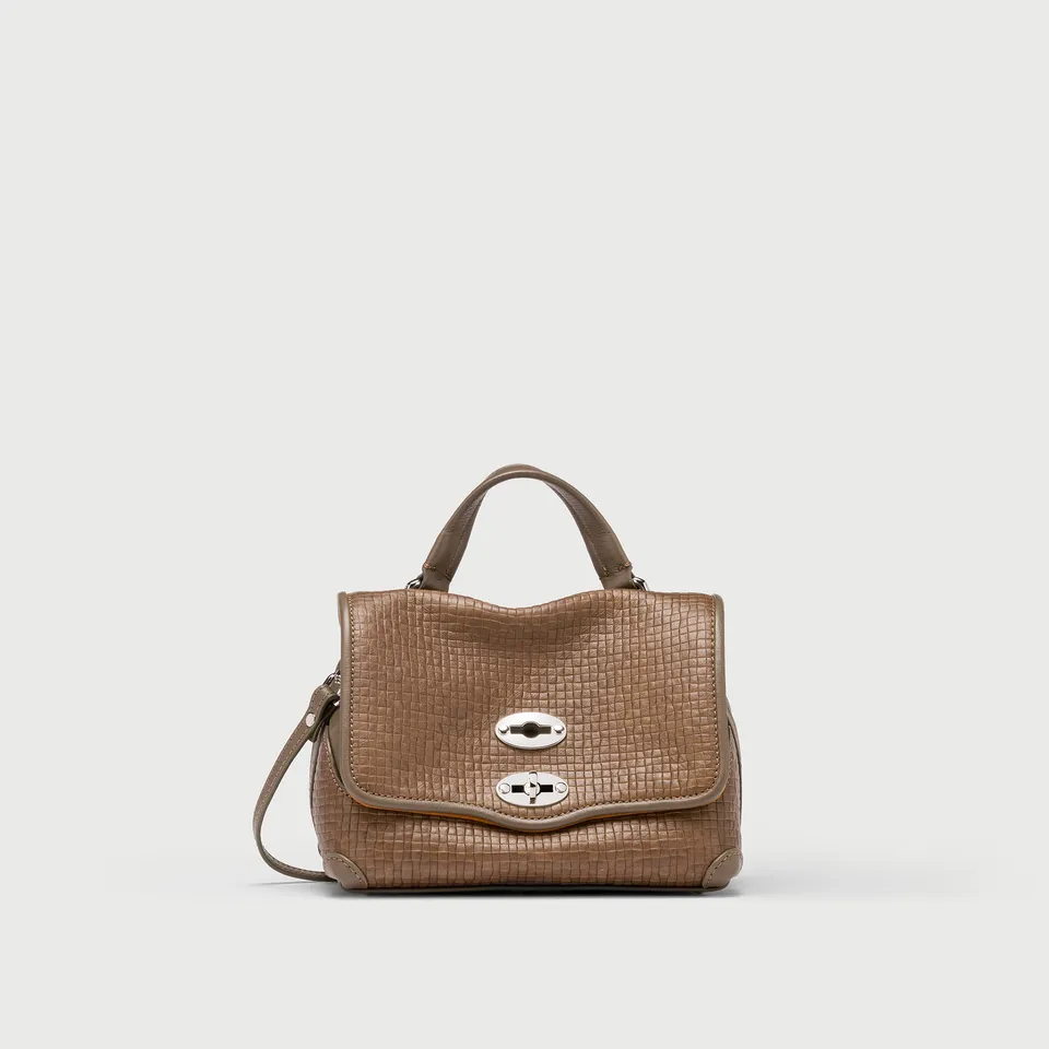 Zanellato Postina® Baby borsa grigia in pelle stampata