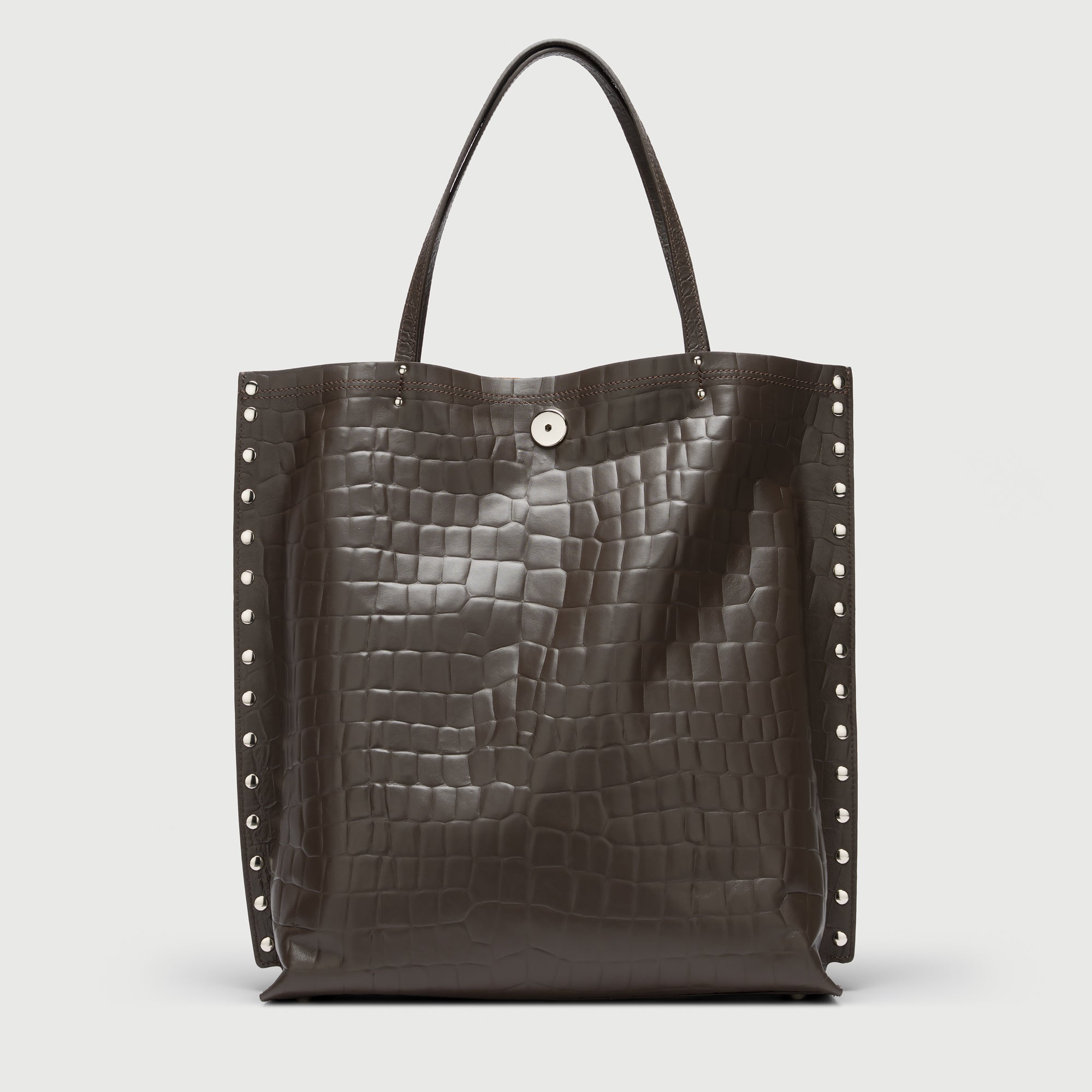 Zanellato A' Spasso® M borsa tote marrone Espresso in pelle stampata