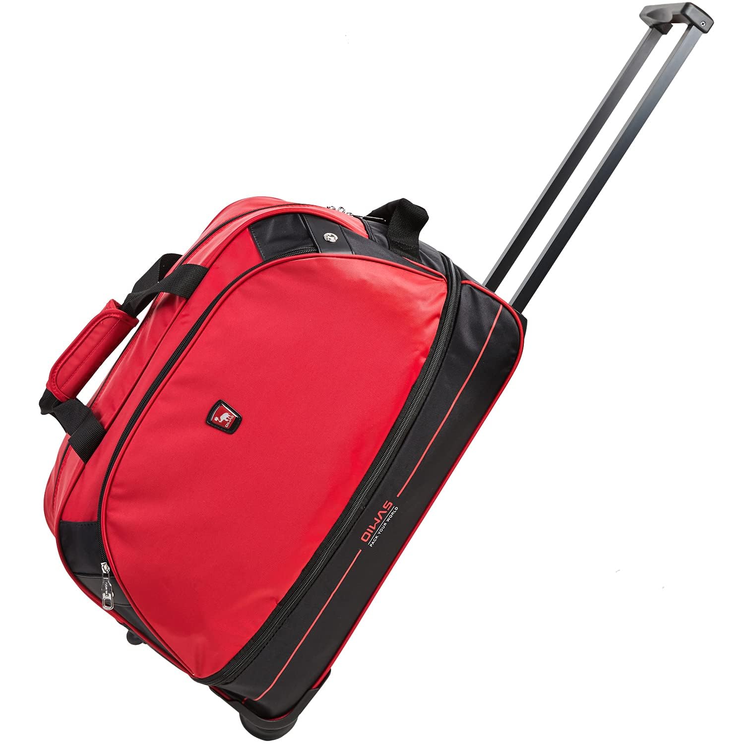 OIWAS Duffel Bags Borsone da viaggio con ruote nero 45-55 L espandibile