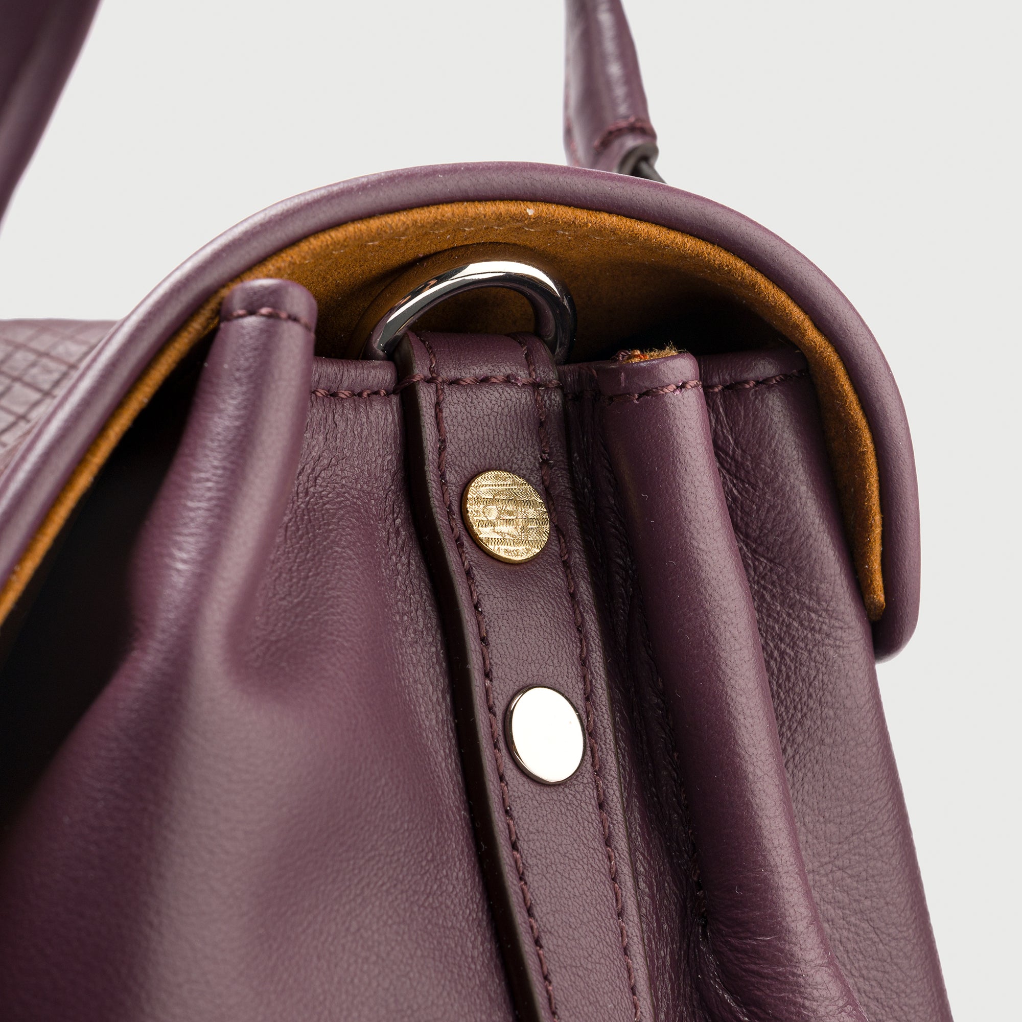 Zanellato Postina® S borsa a mano Red Chianti in pelle stampata