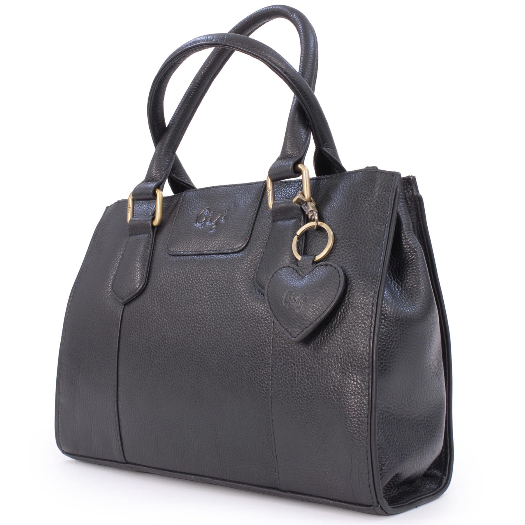 Gigi Giovanna Collection 9046G borsa tote in pelle media espandibile