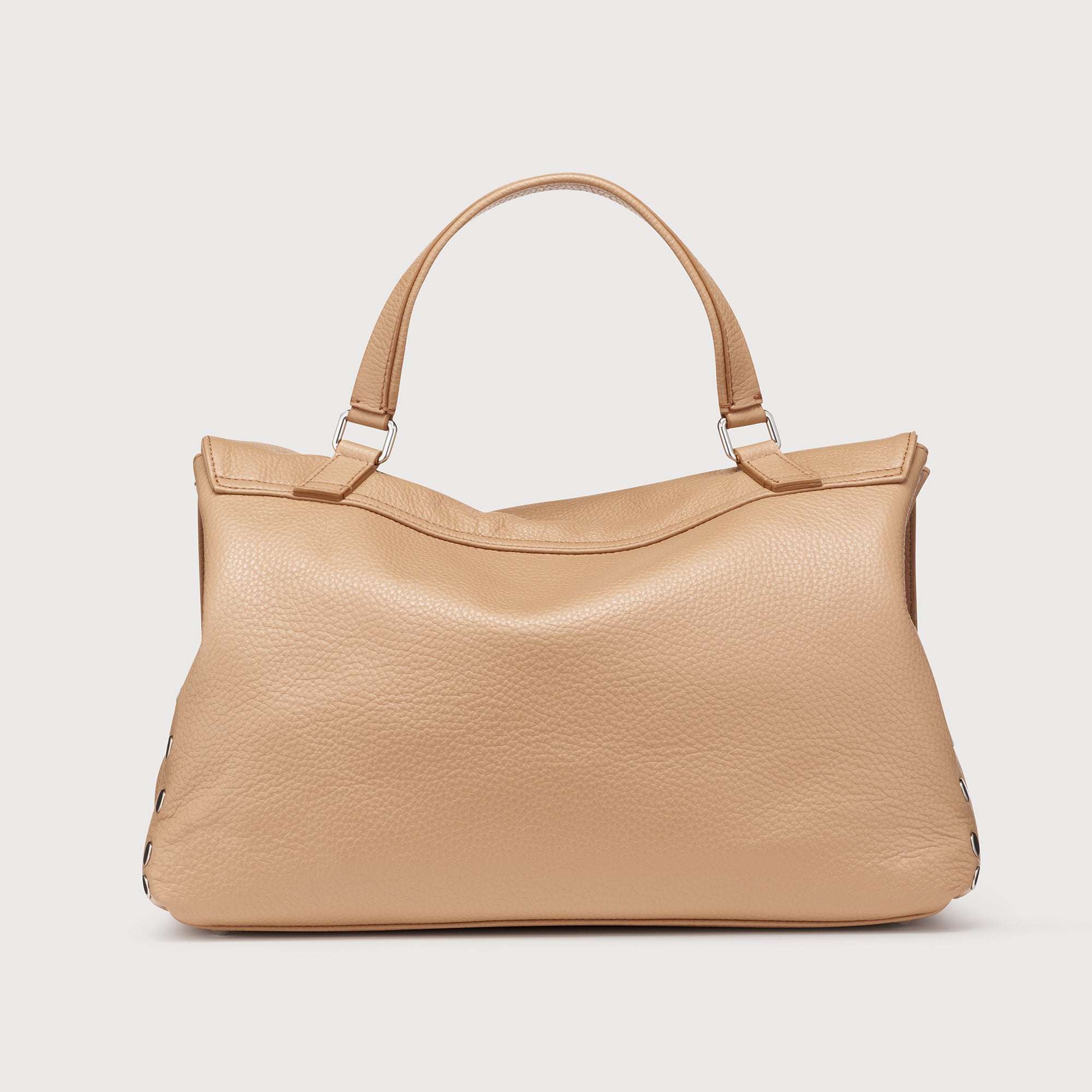 Zanellato Postina® M borsa marrone Cantucci in pelle martellata