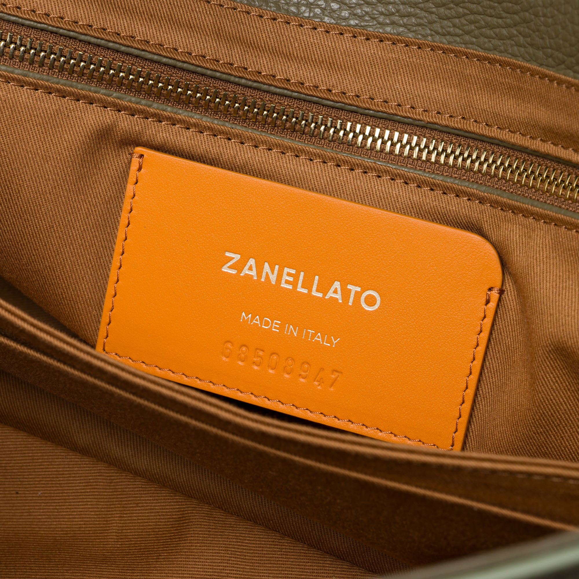 Zanellato Dotta® S borsa verde in pelle nabuk