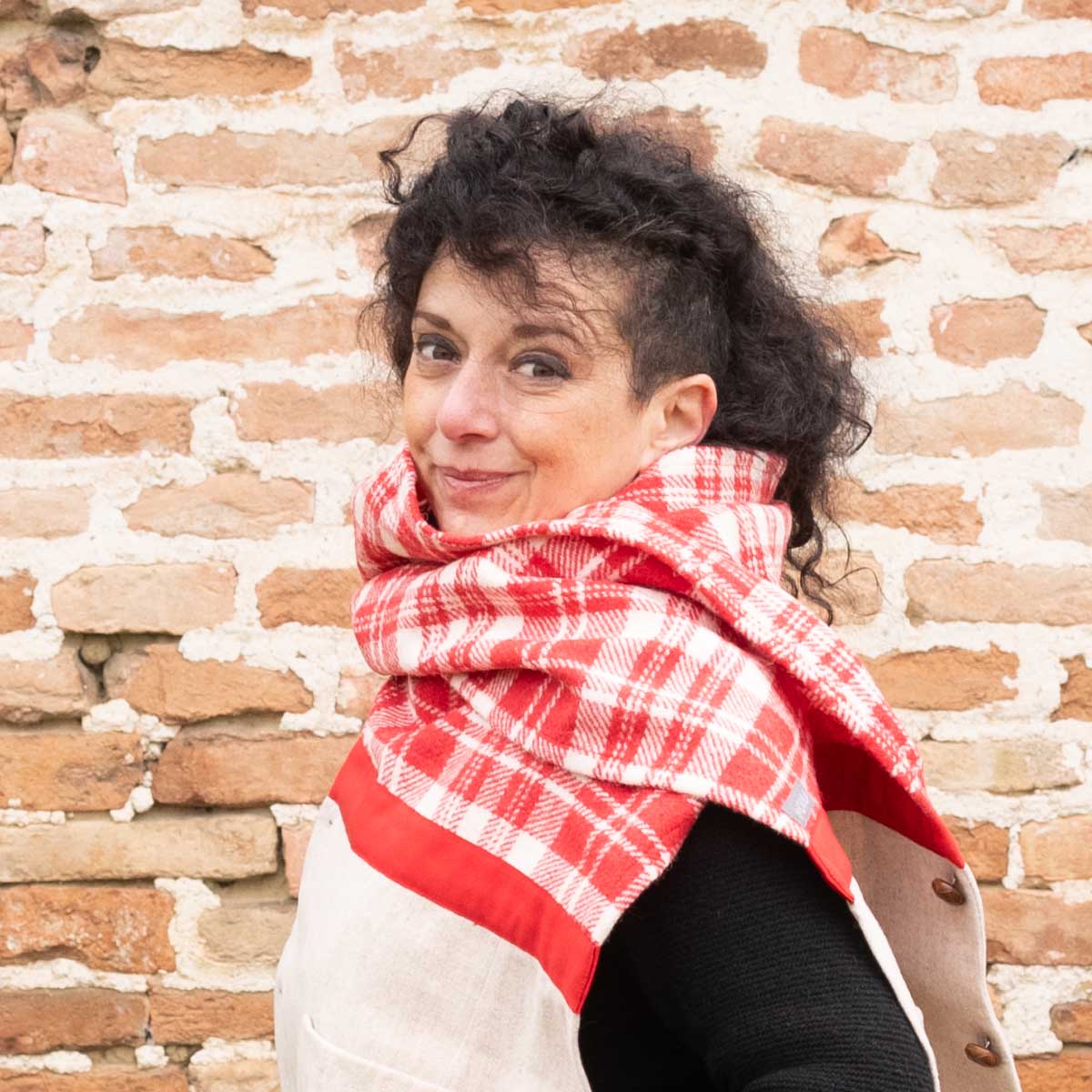 Ricicli Design Accessori Stola Jacket n°04 stola giacca tartan in lana