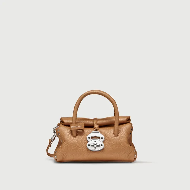 Zanellato Dotta® Baby borsa marrone Amaretto in pelle martellata