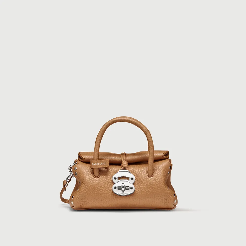 Zanellato Dotta® Baby borsa marrone Amaretto in pelle martellata