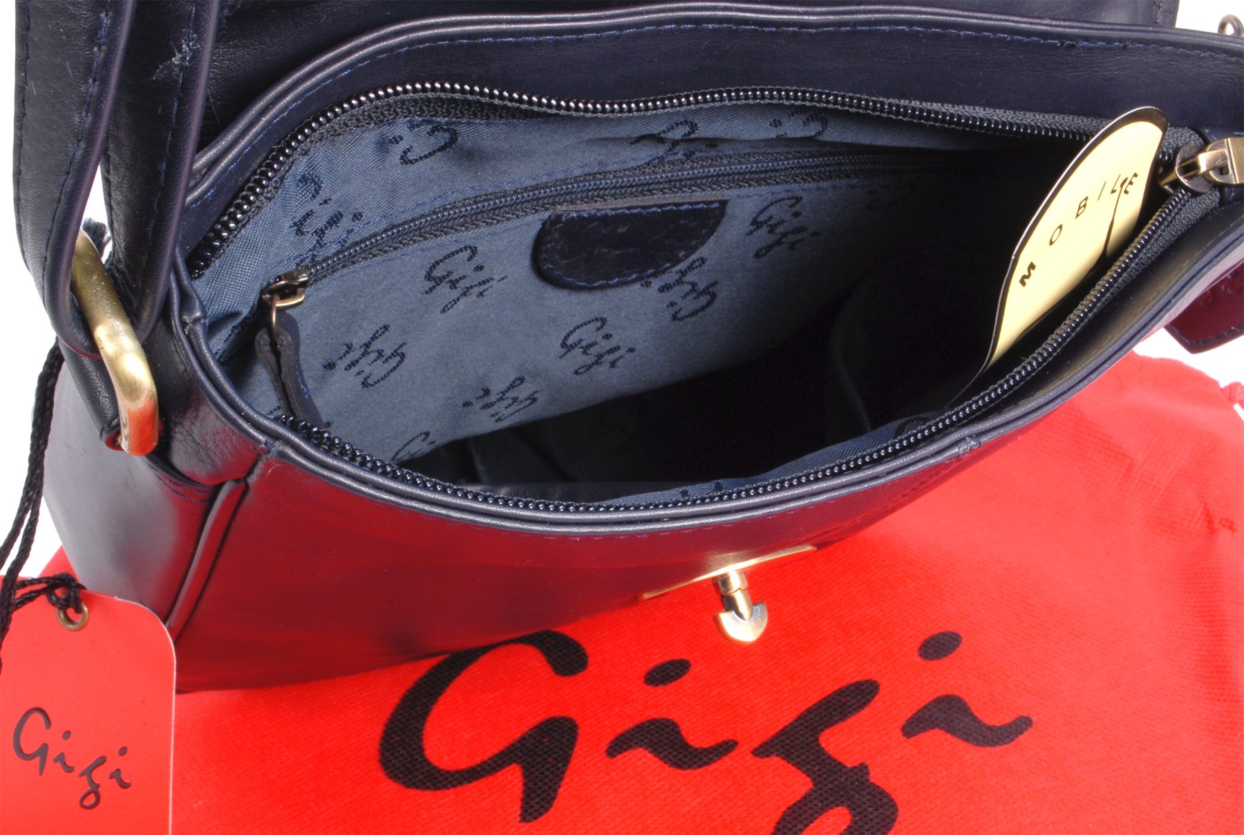 Gigi Othello Collection 8755T borsa a sella in pelle con tracolla regolabile