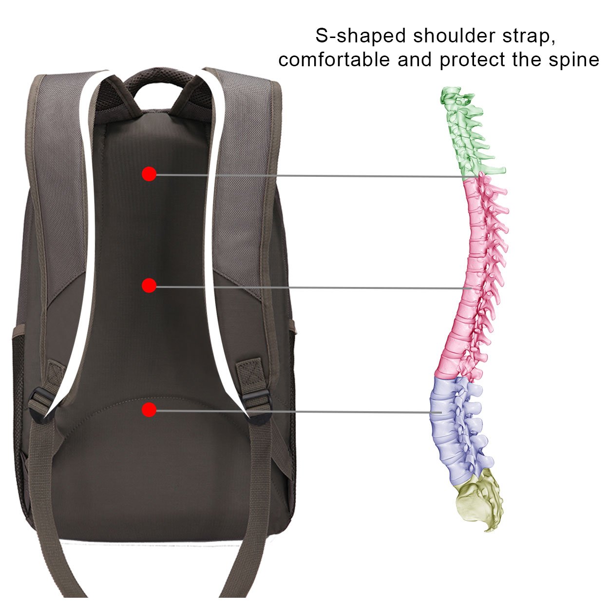 OIWAS Backpacks Zaino porta PC 14 pollici