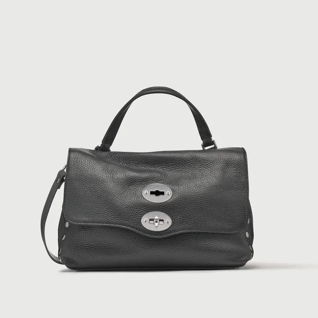 Zanellato Postina® S borsa nera in pelle martellata