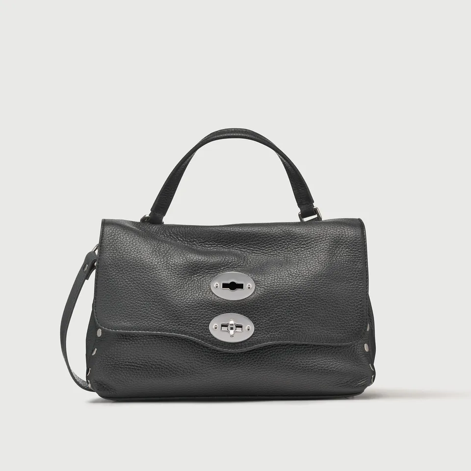 Zanellato Postina® S borsa nera in pelle martellata