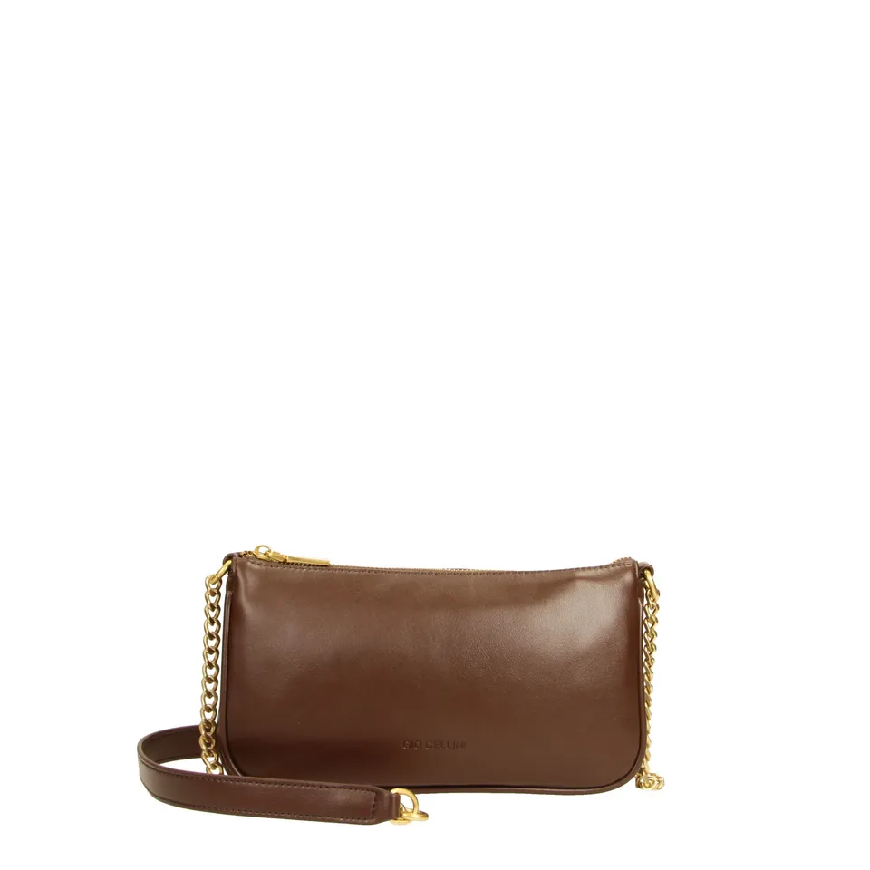 Gio Cellini BORSE pochette testa di moro in ecopelle liscia 25x13x5