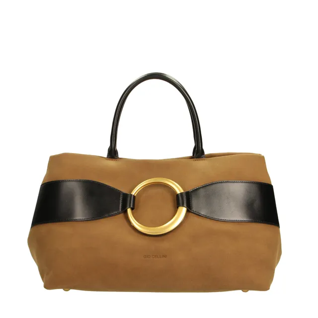 Gio Cellini BORSE Maxi Bag borsa Camel in ecocamoscio