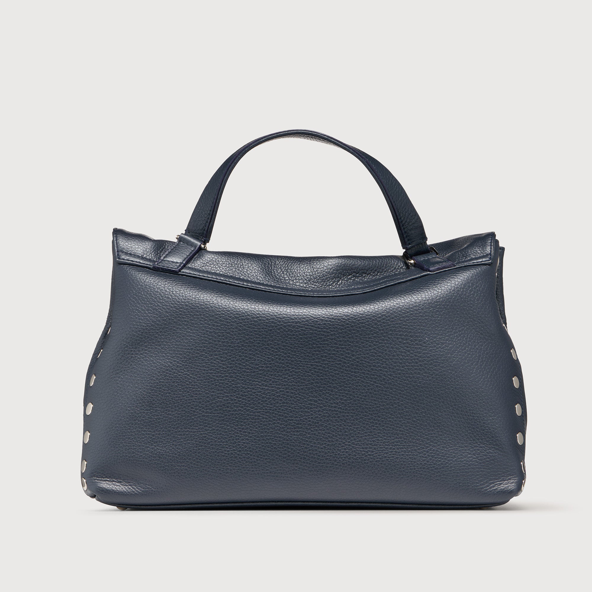 Zanellato Postina® M borsa blu Dark Navy in pelle martellata