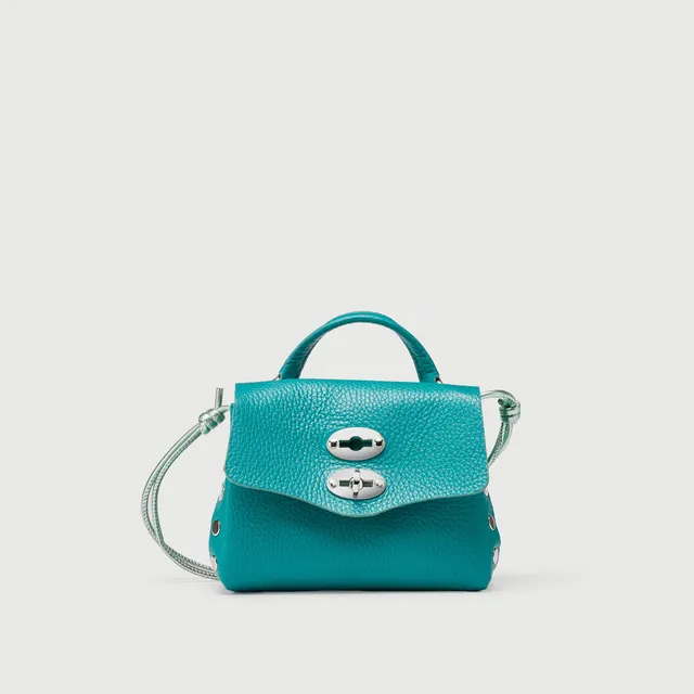 Zanellato Postina® SBABY borsa verde Pesto Genovese in pelle laminata