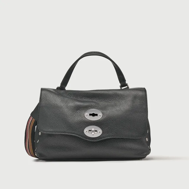Zanellato Postina® S borsa a mano Black Nero in pelle martellata