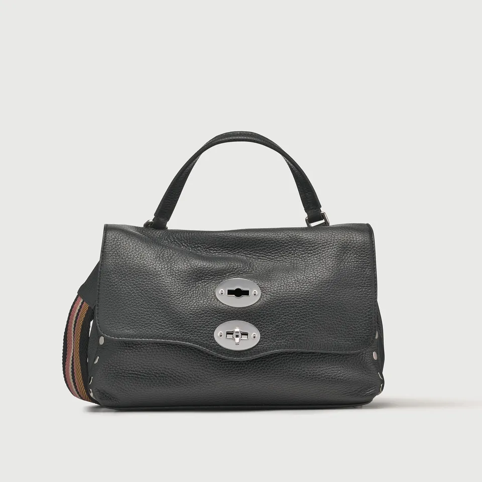 Zanellato Postina® S borsa a mano Black Nero in pelle martellata
