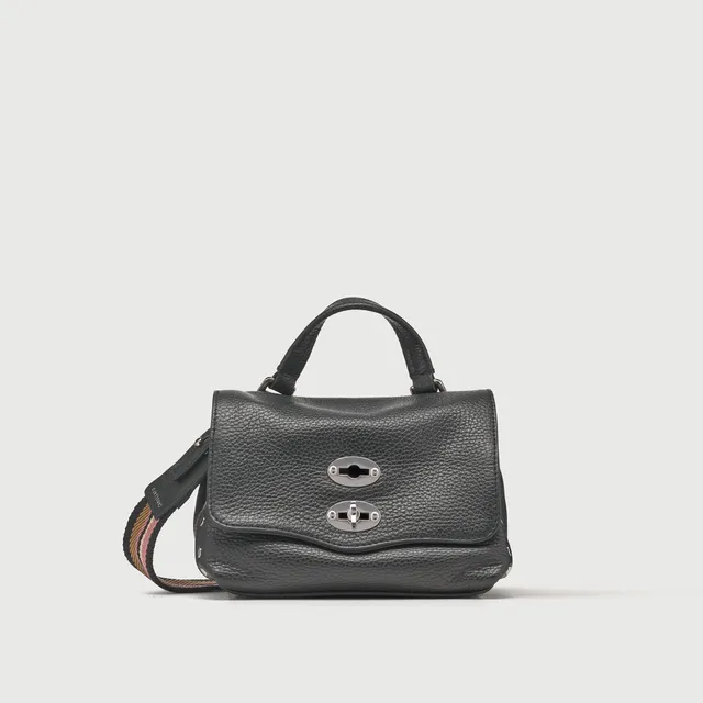 Zanellato Postina® borsa Baby nera in pelle martellata