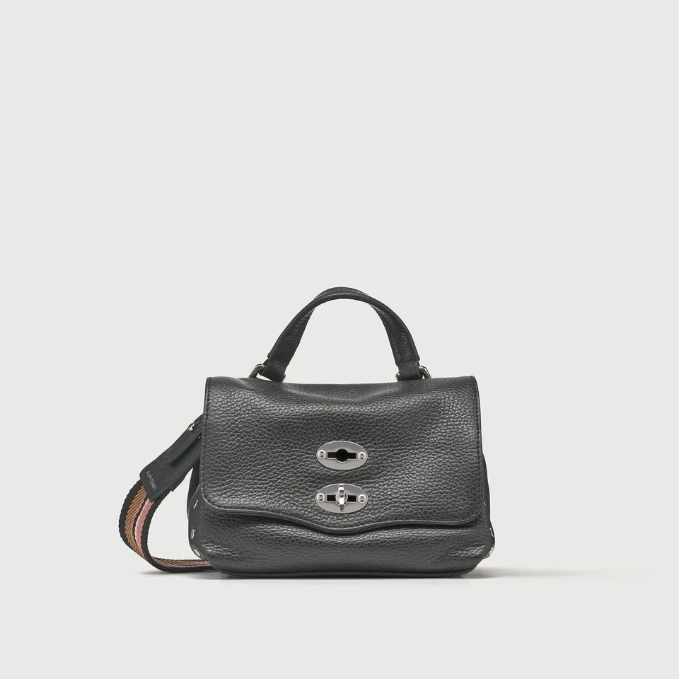Zanellato Postina® borsa Baby nera in pelle martellata