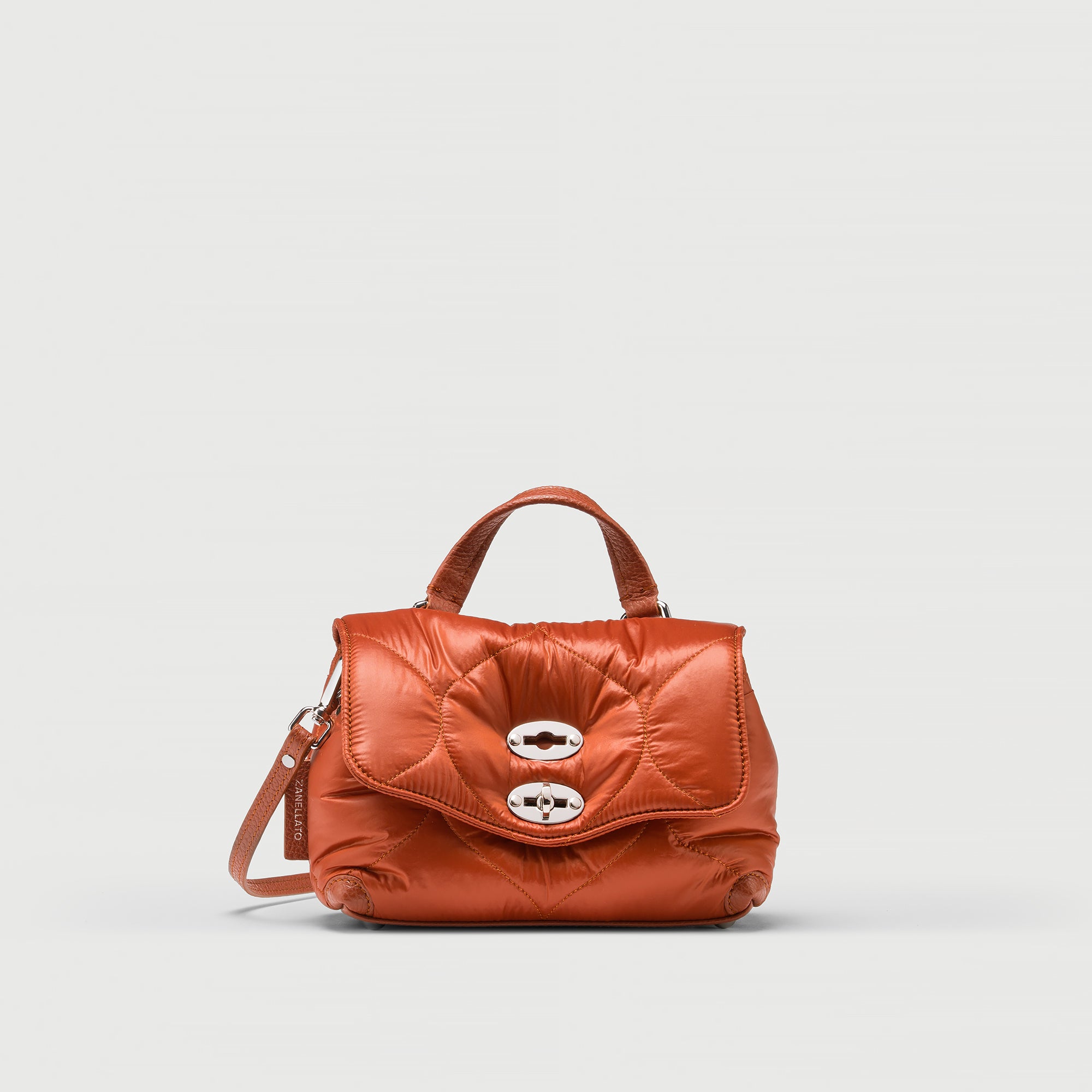 Zanellato Postina® Baby borsa marrone San Marzano in nylon trapuntato