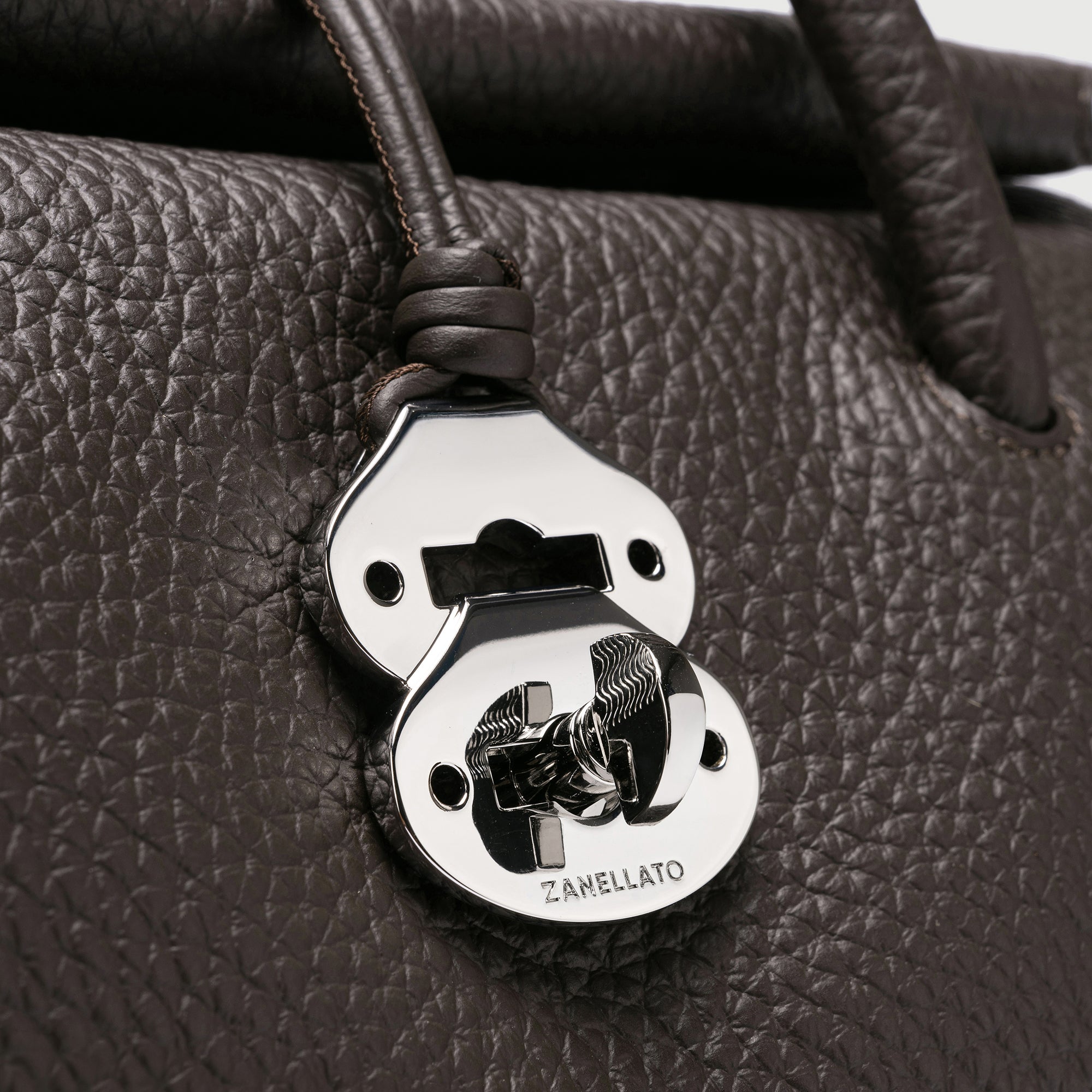 Zanellato Dotta® S borsa marrone pelle martellata