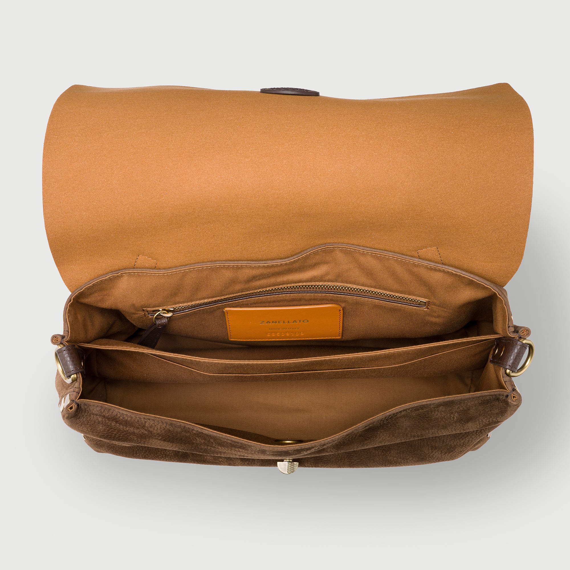 Zanellato Postina® borsa M marrone in nabuk