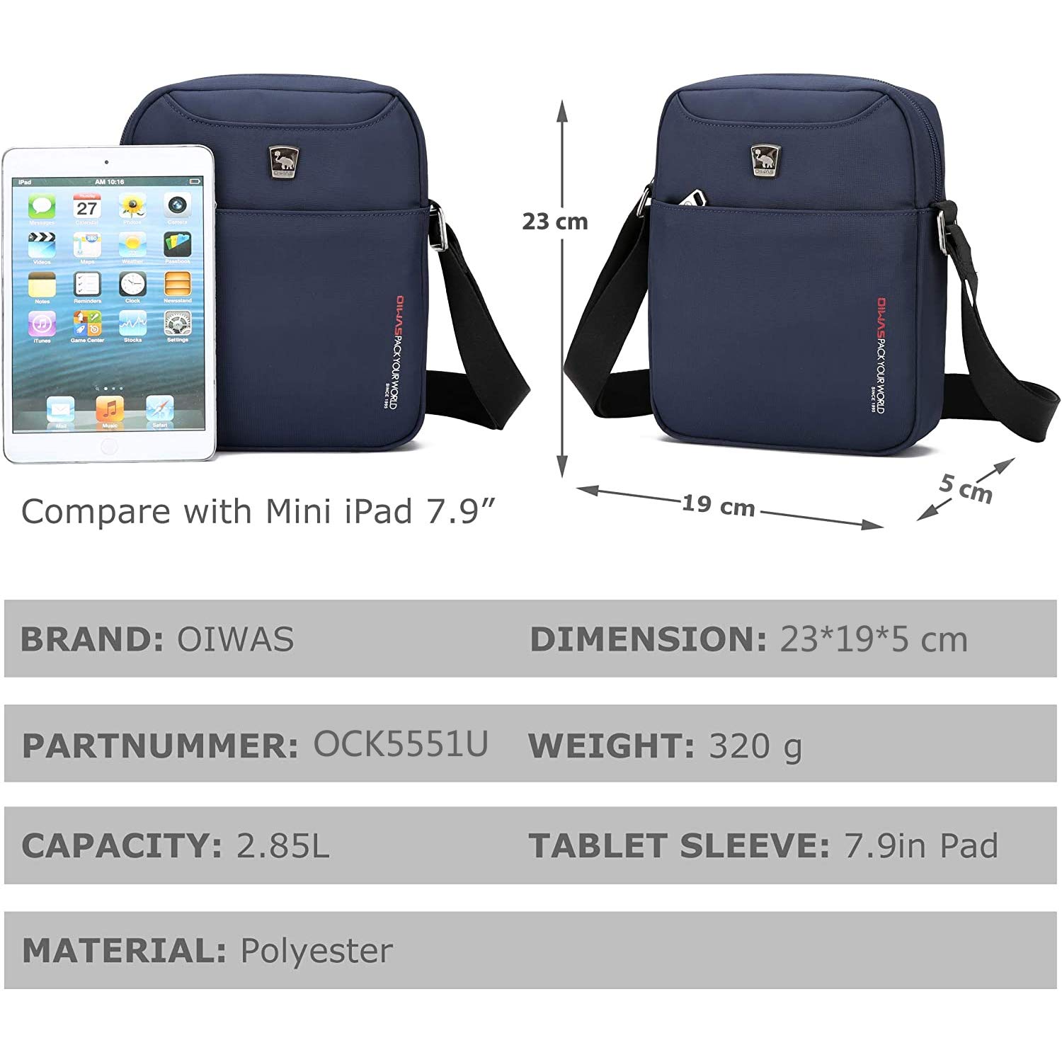 OIWAS Crossbody Bags borsa a tracolla piccola leggera
