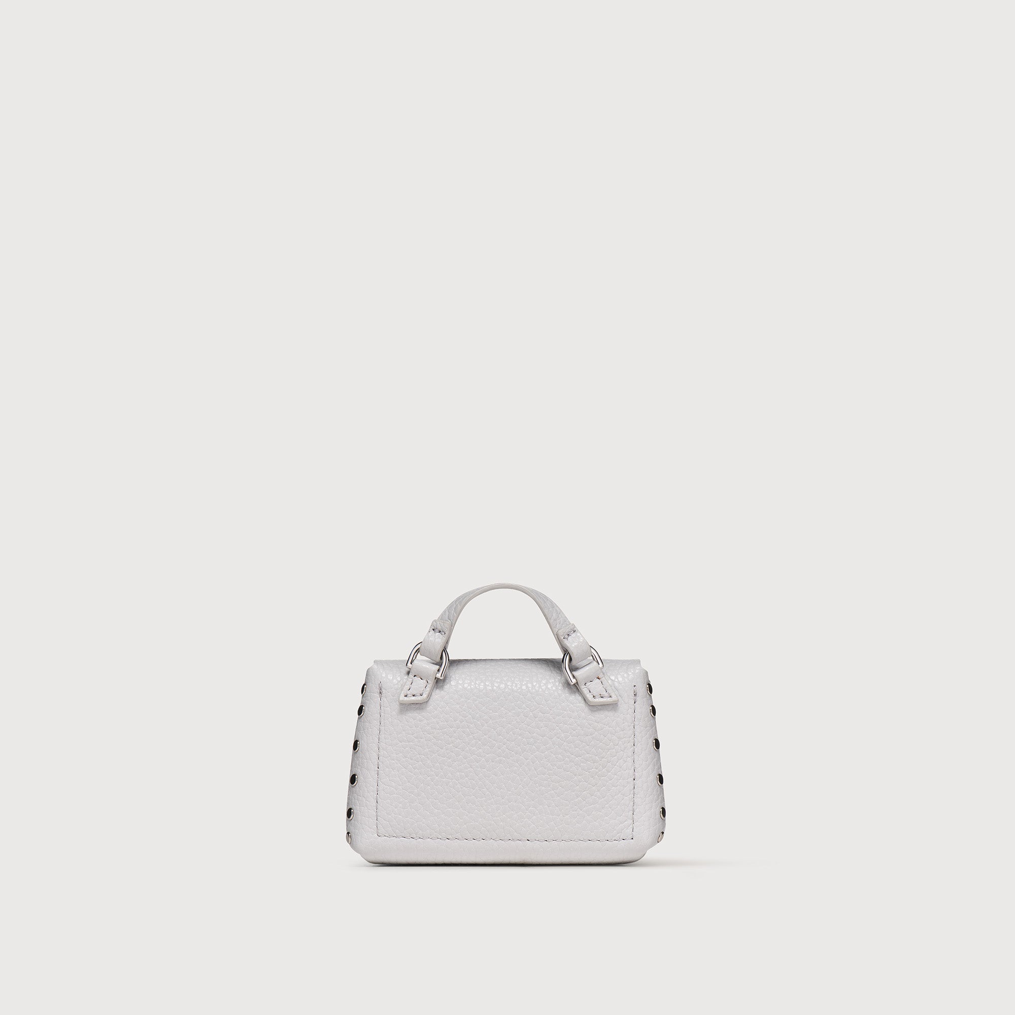 Zanellato Postina® Wallet MINI portafoglio grigio pelle martellata