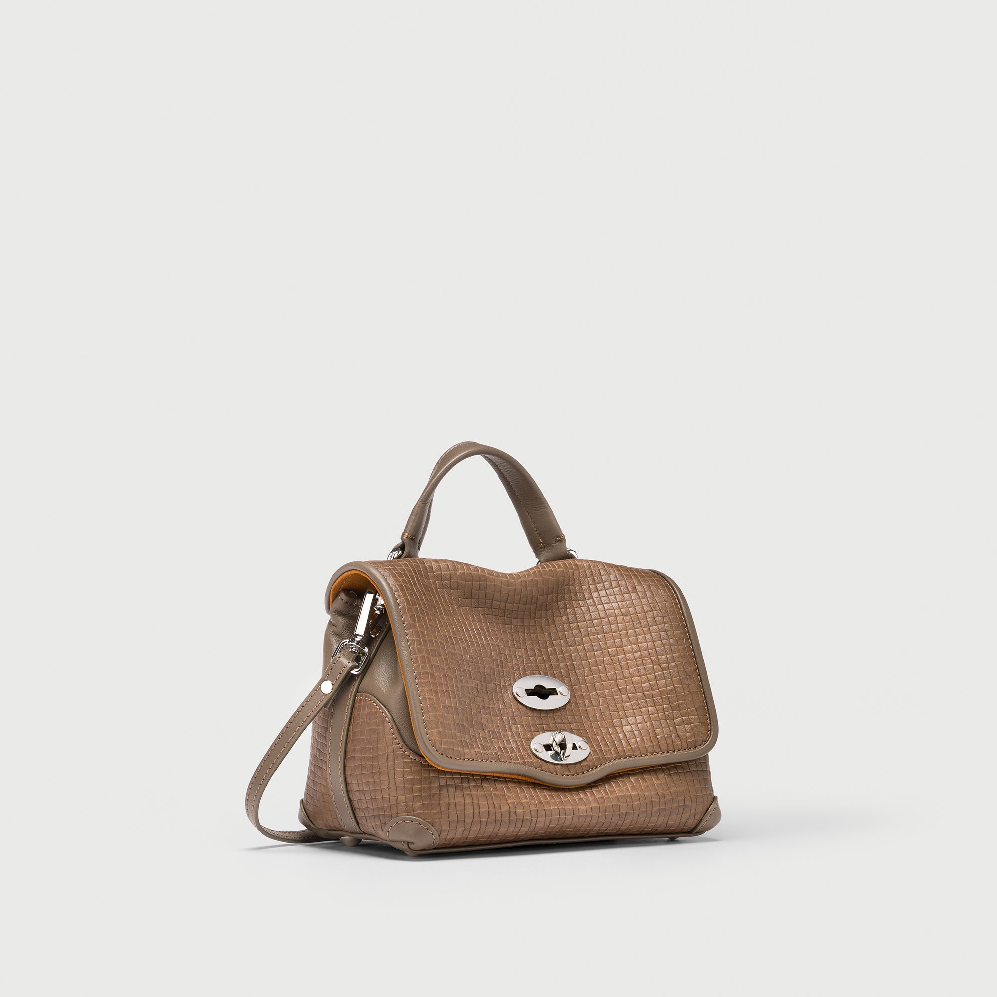 Zanellato Postina® Baby borsa grigia in pelle stampata