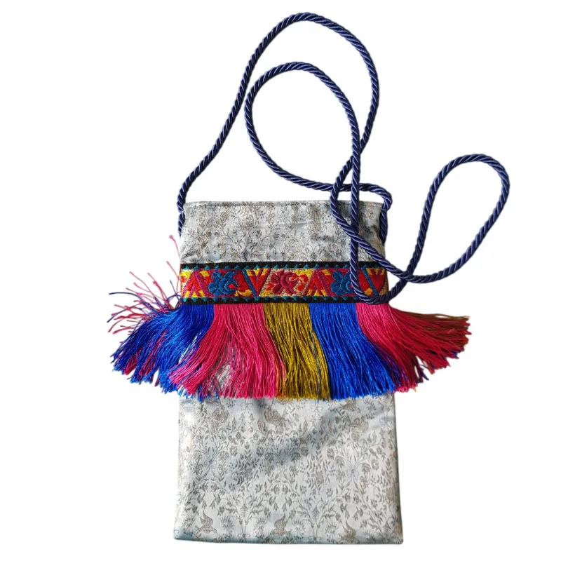 Borseggi Tibetane Tibetana frange 08.b borsa a tracolla