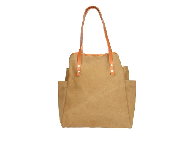 Crazy Lou Sac en coton 7354 borsa cabas in cotone e pelle