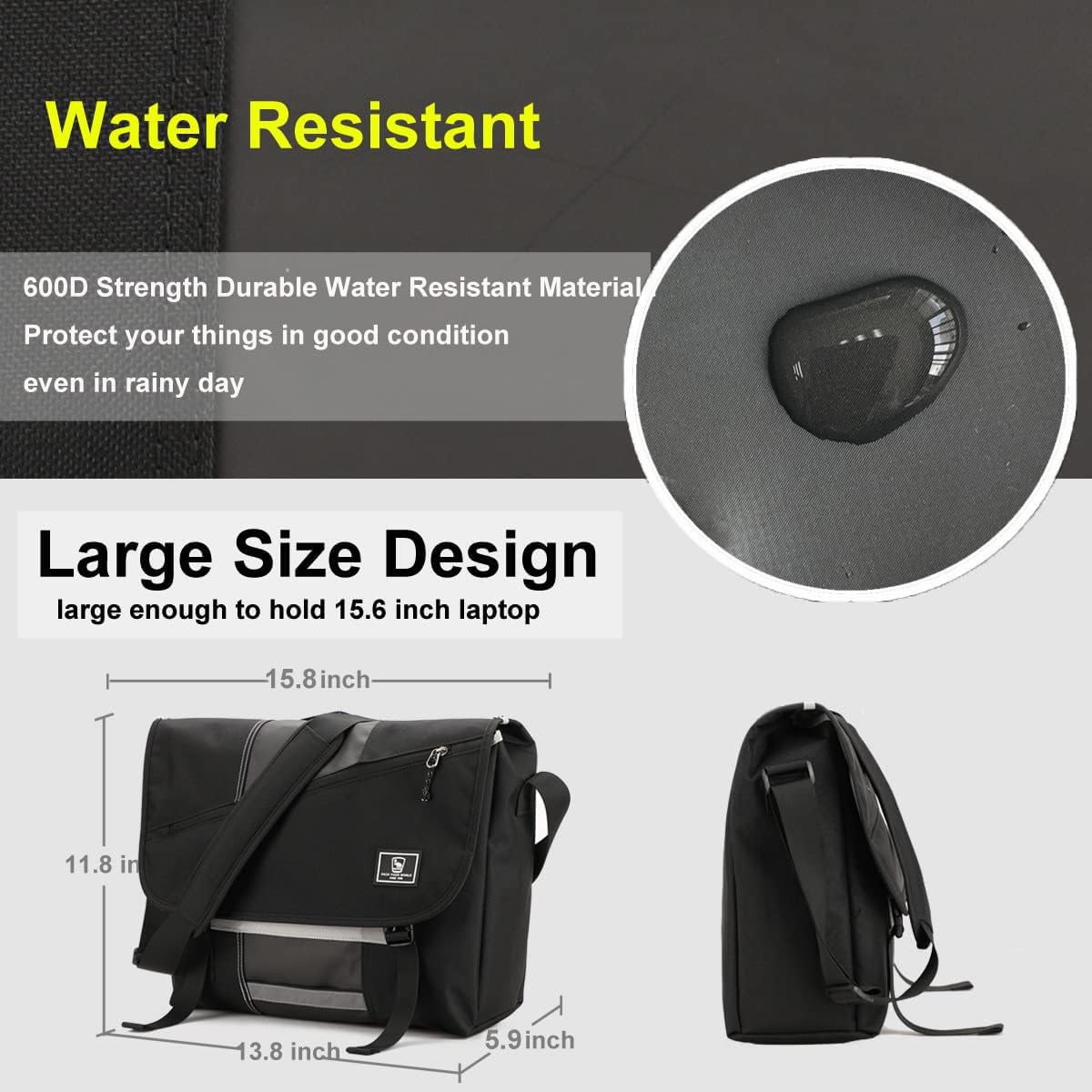 OIWAS Messenger Bags Borsa messenger laptop 15,6 pollici