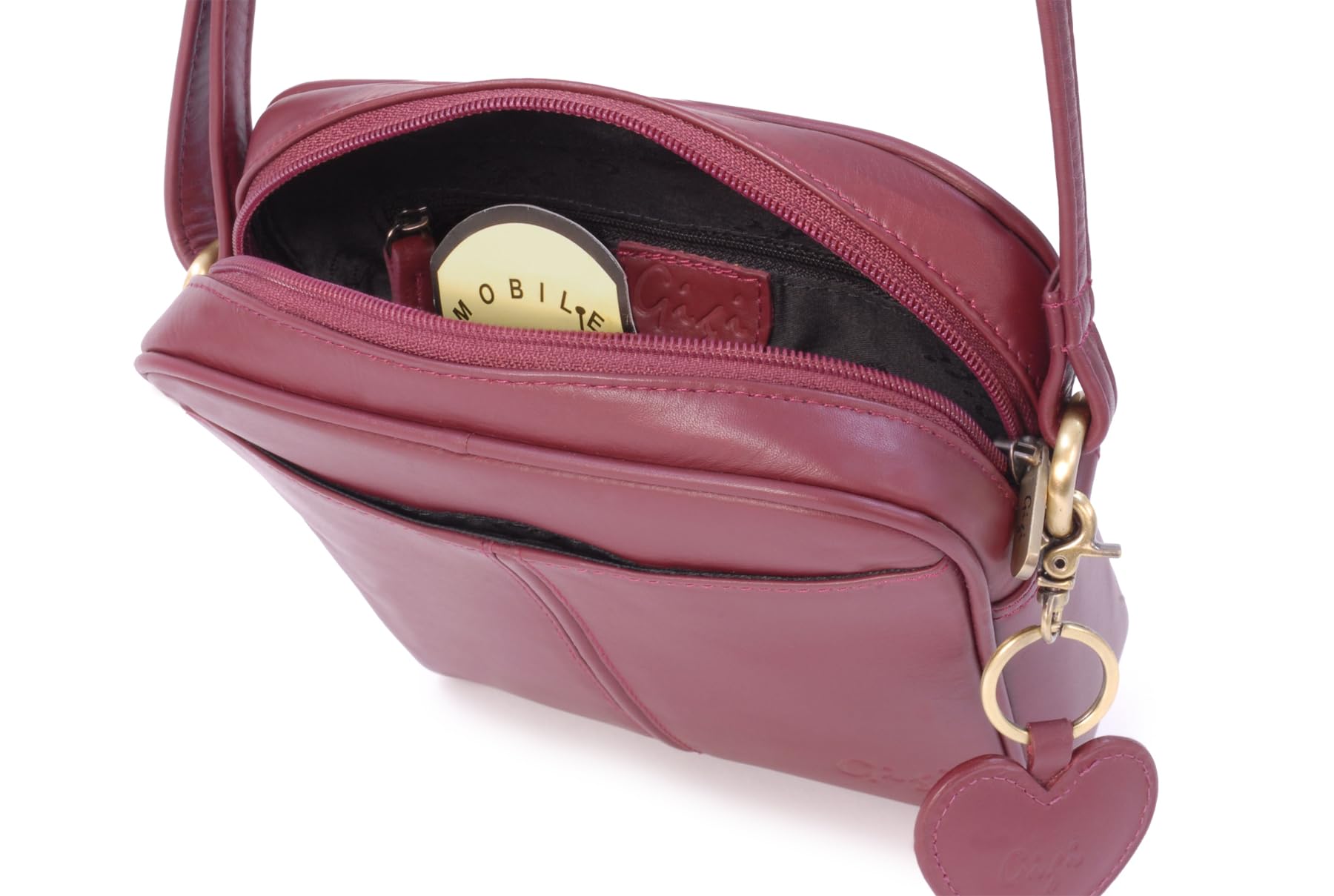 Gigi Othello Collection 22-29 borsa a tracolla in pelle Bourgogne