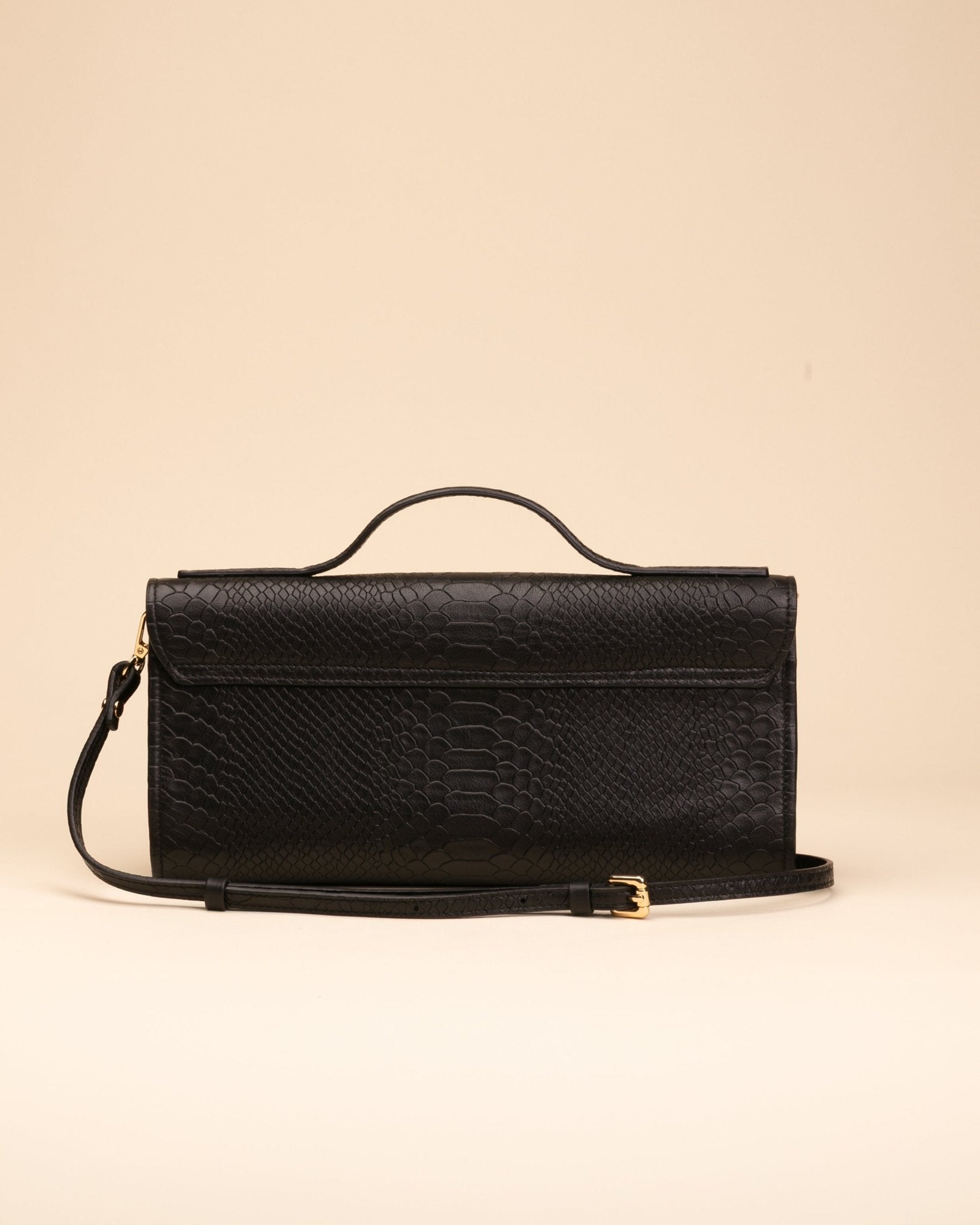 Marks&Angels Monni Nero borsa baguette in pelle anaconda