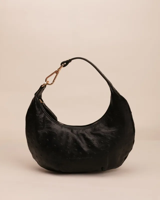 Marks&Angels Borse a Spalla Mini Vicky Rhea nero borsa effetto struzzo