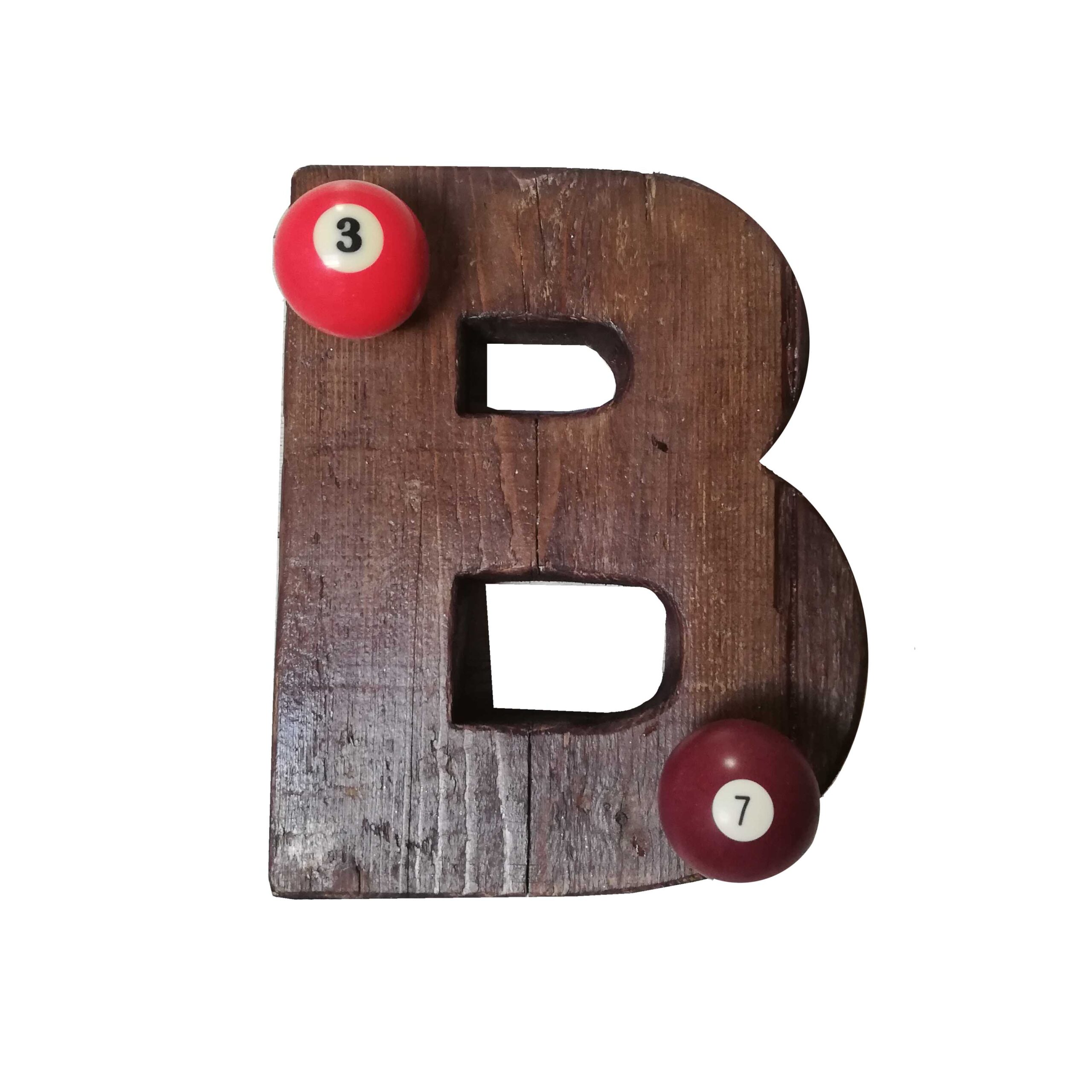 Ricicli Design Casa Attaccapanni lettera B appendiabiti in legno recuperato