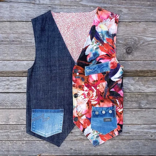 Ricicli Design Abbigliamento Gilet double face n°05 Tg.S