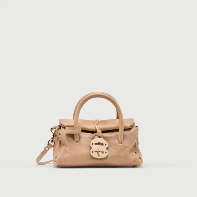 Zanellato Dotta® BABY borsa Beige Pane Carasau in pelle stampata