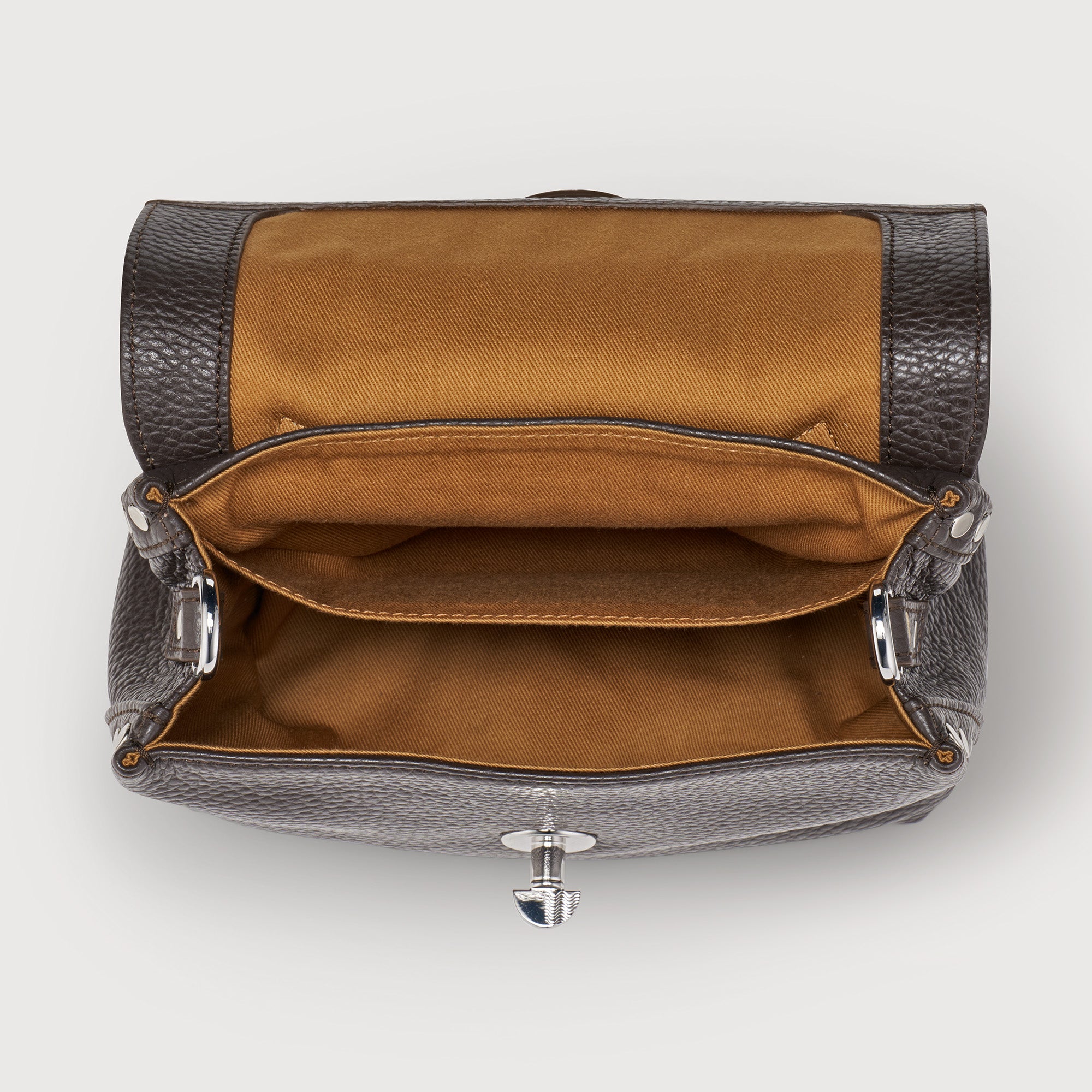 Zanellato Postina® Baby borsa marrone in pelle martellata