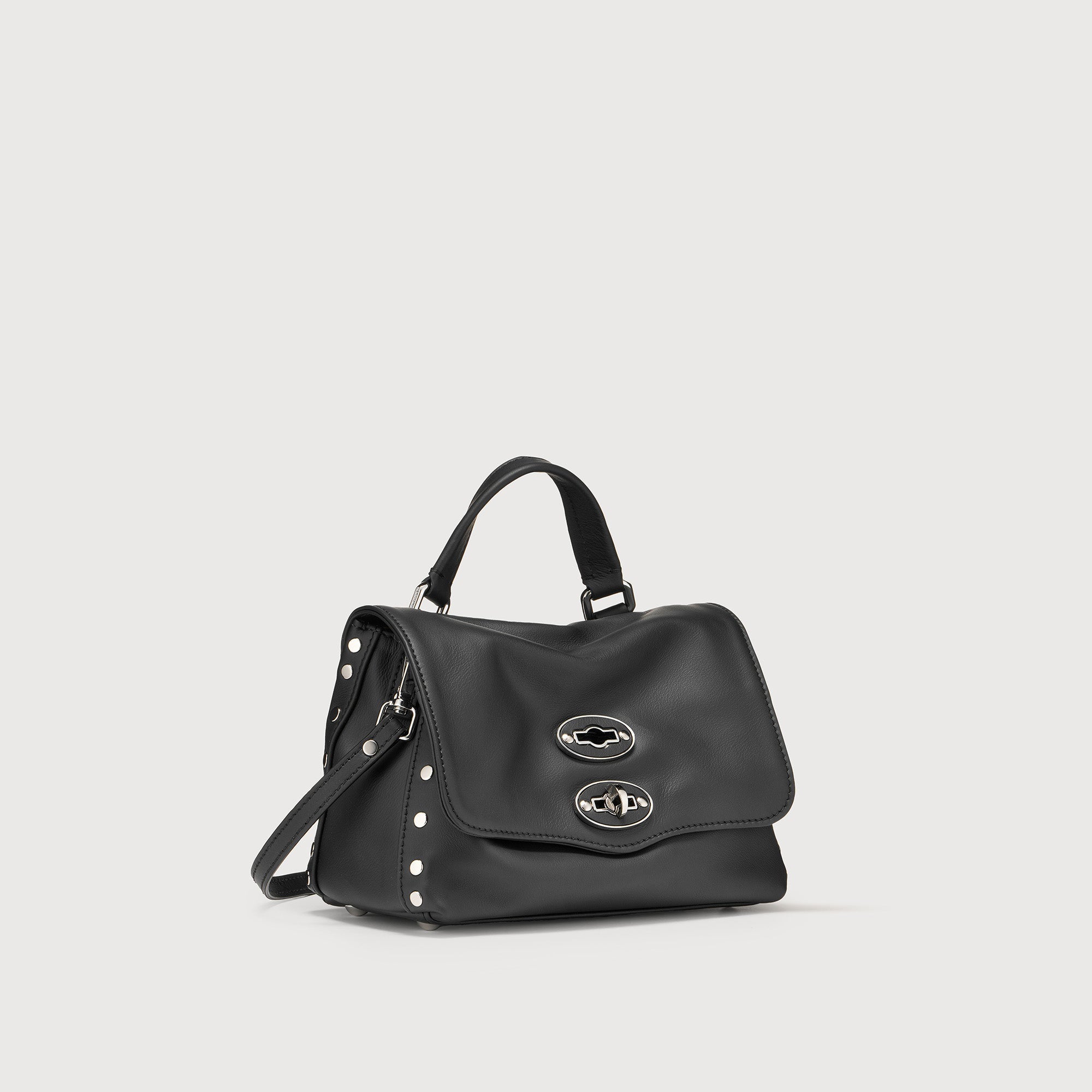 Zanellato Postina® BABY borsa nera pelle liscia