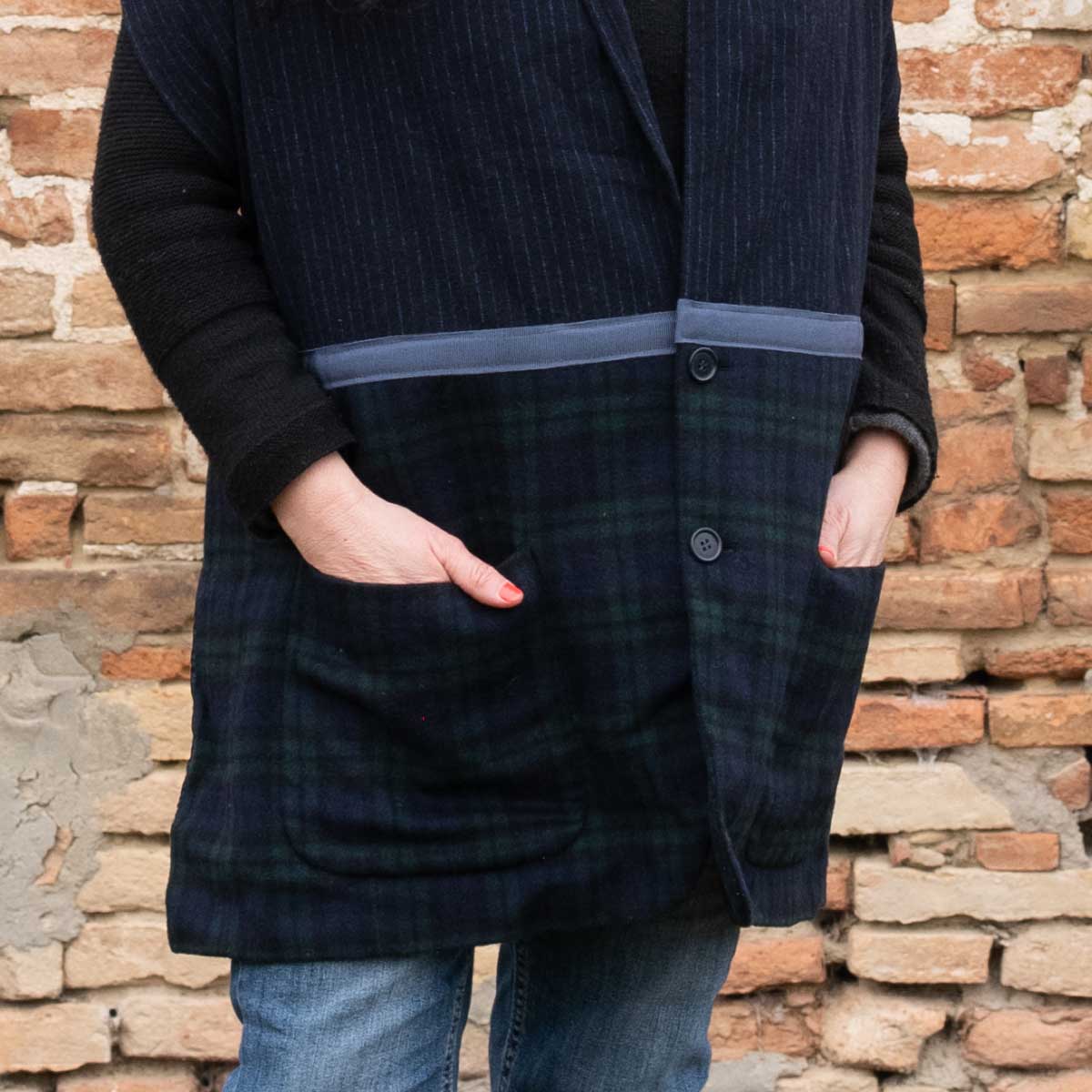 Ricicli Design Accessori Stola Jacket n°05 blu notte